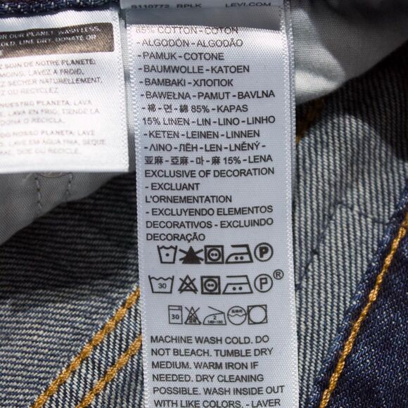 NWT $108 Levi's Premium Baggy Dad Wide Leg Jeans Cotton Linen Women Size 29x32 - Picture 12 of 15